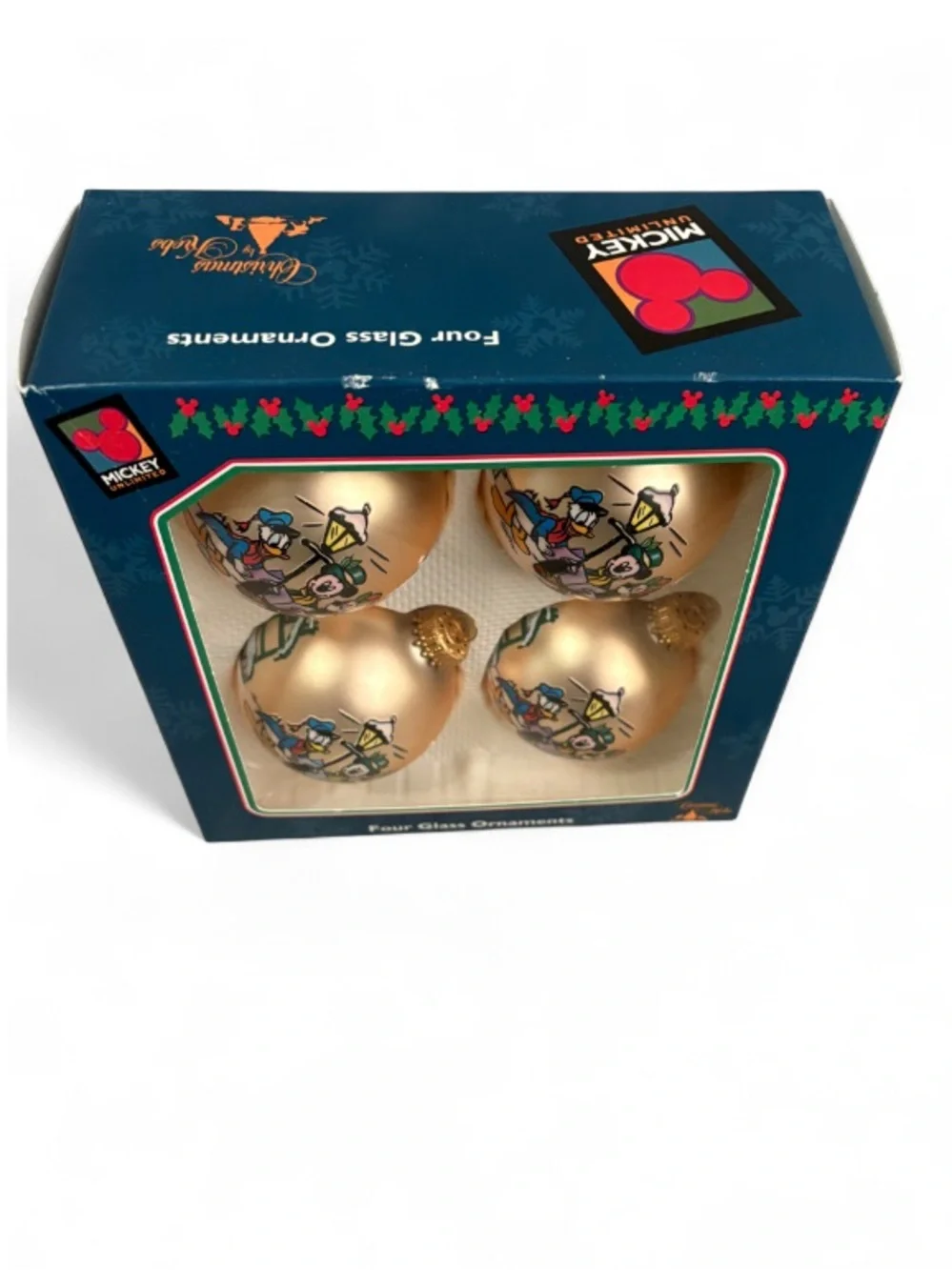 Mickey Unlimited Christmas by Krebs Mickey’s Christmas Carol Glass Ornament Set
